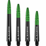 Mission Sabre Shafts - Dart Stems - Black - Green Top