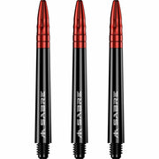 Mission Sabre Shafts - Dart Stems - Black - Red Top
