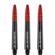 Mission Sabre Shafts - Dart Stems - Black - Red Top