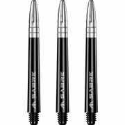 Mission Sabre Shafts - Dart Stems - Black - Silver Top