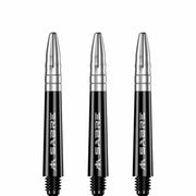 Mission Sabre Shafts - Dart Stems - Black - Silver Top