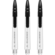 Mission Sabre Shafts - Dart Stems - Clear - Black Top