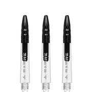 Mission Sabre Shafts - Dart Stems - Clear - Black Top