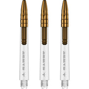 Mission Sabre Shafts - Dart Stems - Clear - Gold Top