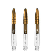 Mission Sabre Shafts - Dart Stems - Clear - Gold Top