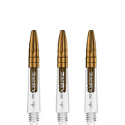 Mission Sabre Shafts - Dart Stems - Clear - Gold Top