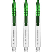 Mission Sabre Shafts - Dart Stems - Clear - Green Top
