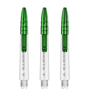 Mission Sabre Shafts - Dart Stems - Clear - Green Top