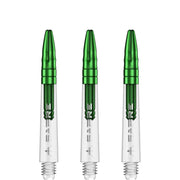 Mission Sabre Shafts - Dart Stems - Clear - Green Top