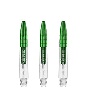 Mission Sabre Shafts - Dart Stems - Clear - Green Top