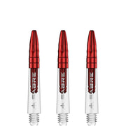 Mission Sabre Shafts - Dart Stems - Clear - Red Top