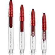 Mission Sabre Shafts - Dart Stems - Clear - Red Top