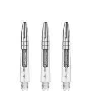 Mission Sabre Shafts - Dart Stems - Clear - Silver Top