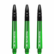 Mission Sabre Shafts - Dart Stems - Green - Black Top