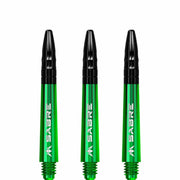 Mission Sabre Shafts - Dart Stems - Green - Black Top