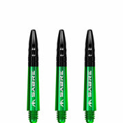 Mission Sabre Shafts - Dart Stems - Green - Black Top