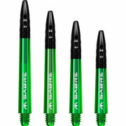 Mission Sabre Shafts - Dart Stems - Green - Black Top