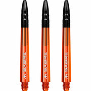 Mission Sabre Shafts - Dart Stems - Orange - Black Top