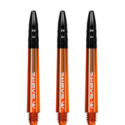 Mission Sabre Shafts - Dart Stems - Orange - Black Top