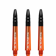 Mission Sabre Shafts - Dart Stems - Orange - Black Top