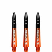 Mission Sabre Shafts - Dart Stems - Orange - Black Top