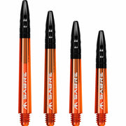 Mission Sabre Shafts - Dart Stems - Orange - Black Top