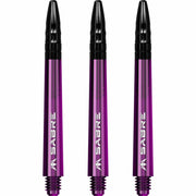 Mission Sabre Shafts - Dart Stems - Purple - Black Top