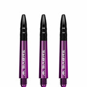 Mission Sabre Shafts - Dart Stems - Purple - Black Top