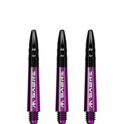Mission Sabre Shafts - Dart Stems - Purple - Black Top