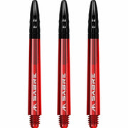 Mission Sabre Shafts - Dart Stems - Red - Black Top