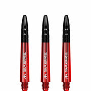 Mission Sabre Shafts - Dart Stems - Red - Black Top
