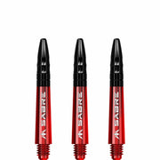 Mission Sabre Shafts - Dart Stems - Red - Black Top