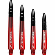 Mission Sabre Shafts - Dart Stems - Red - Black Top