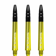 Mission Sabre Shafts - Dart Stems - Yellow - Black Top