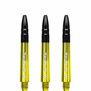 Mission Sabre Shafts - Dart Stems - Yellow - Black Top