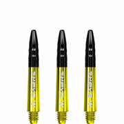 Mission Sabre Shafts - Dart Stems - Yellow - Black Top