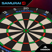 Mission Samurai 4 Professional Dartboard - Black Spider