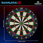 Mission Samurai 4 Professional Dartboard - Black Spider