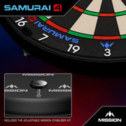 Mission Samurai 4 Professional Dartboard - Black Spider