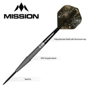 Mission Saturn Steel Tip Darts – 90% Tungsten - Hyperion
