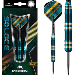 Mission Solace M2 Dark Green Steel Tip Darts – Brass