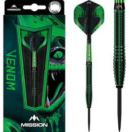Mission Venom Steel Tip Darts – 90% Tungsten