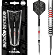 Mission Wessel Nijman Steel Tip Darts – 95% Tungsten - Natural