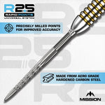 Mission R2.5 Rapid Steel Tip Screw In Dart Points - DSX