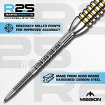 Mission R2.5 Rapid Steel Tip Screw In Dart Points - GV2