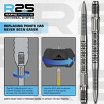 Mission R2.5 Rapid Steel Tip Screw In Dart Points - GV2