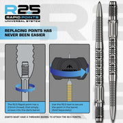 Mission R2.5 Rapid Steel Tip Screw In Dart Points - GV2