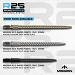 Mission R2.5 Rapid Steel Tip Screw In Dart Points - RVX