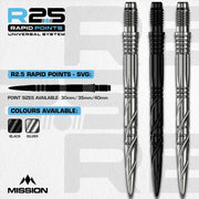 Mission R2.5 Rapid Steel Tip Screw In Dart Points - SGV
