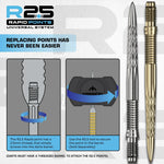 Mission R2.5 Rapid Steel Tip Dart Points - Point Changer Tool